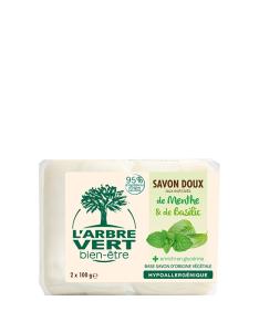 Savon solide aux extraits naturels de menthe & basilic